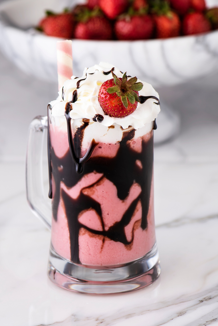 Milk Shake with strawberries